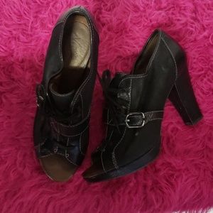 Naya Kasha Leather Open Toe Ankle Booties sz 11M